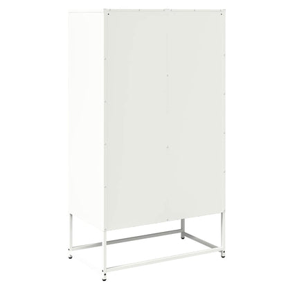 Highboard Weiß 68x39x123 cm Stahl