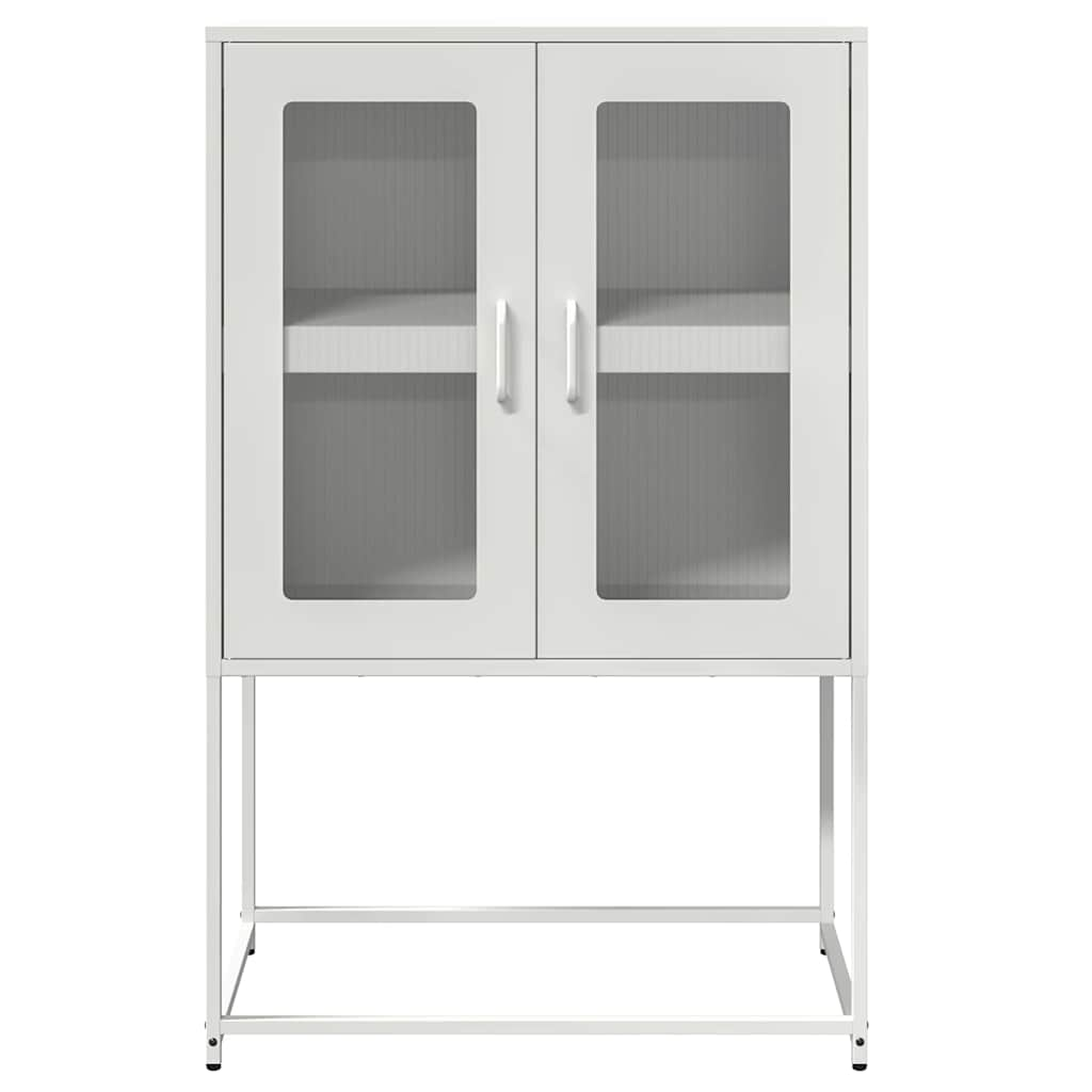 Highboard Weiß 68x39x107 cm Stahl