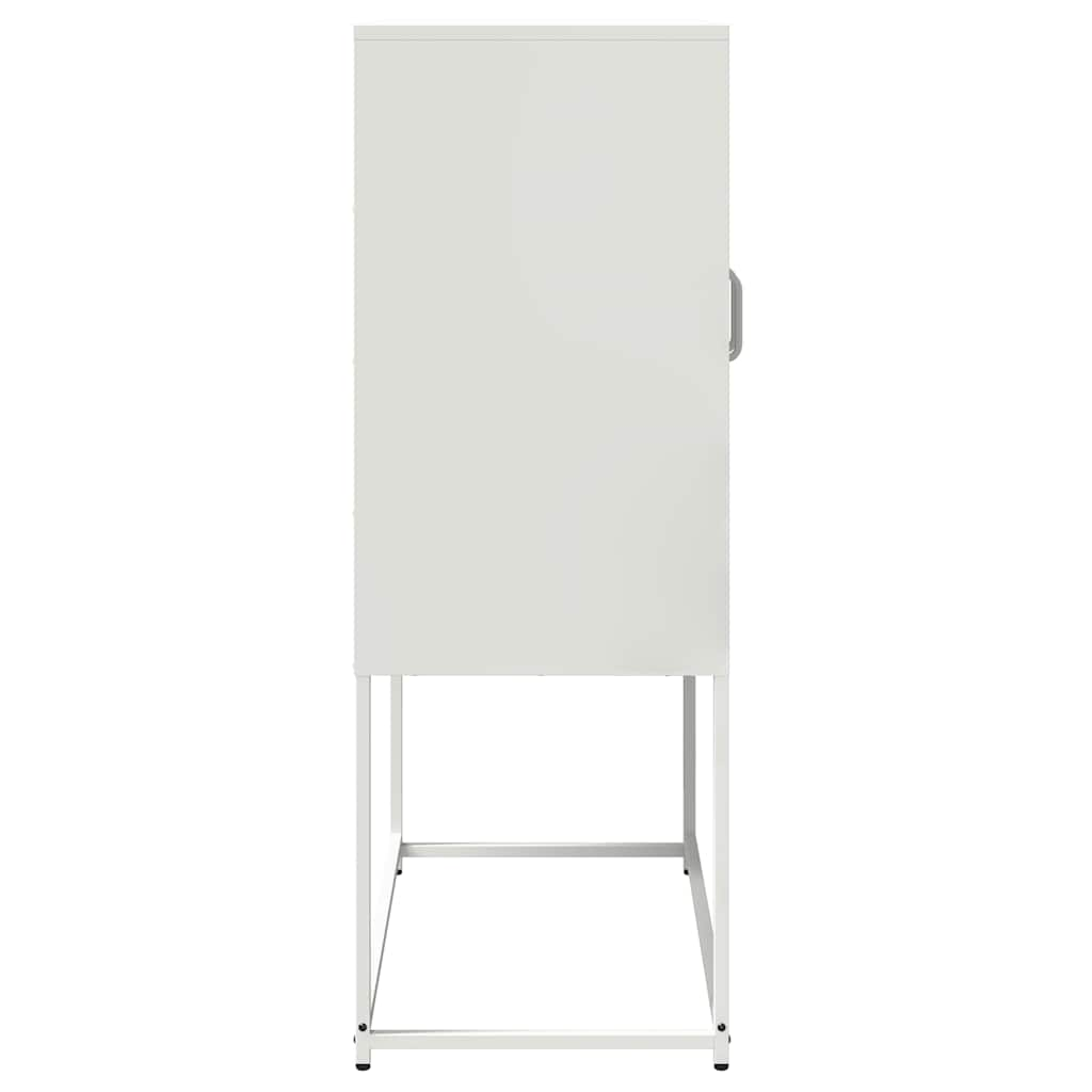 Highboard Weiß 68x39x107 cm Stahl