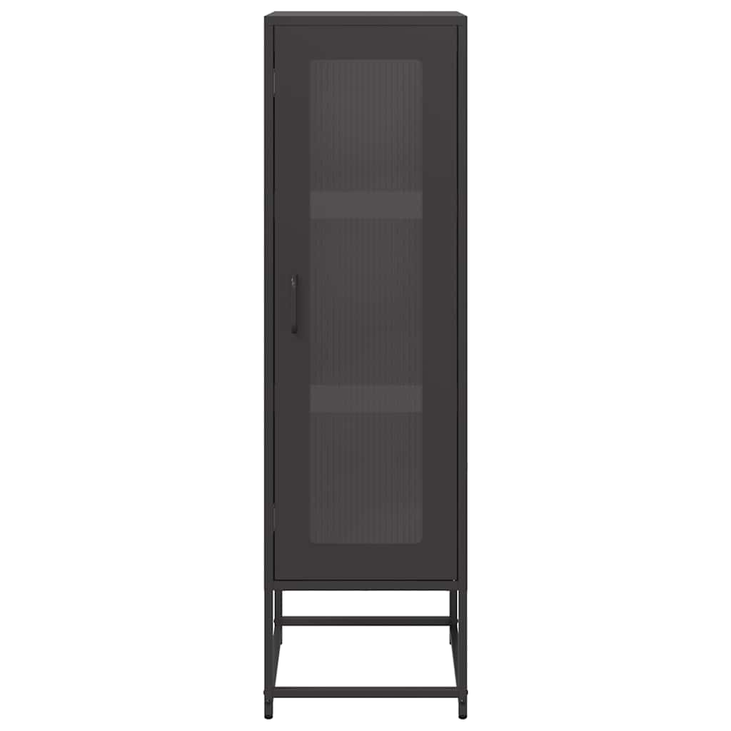 Highboard Schwarz 36x39x123 cm Kaltgewalzter Stahl