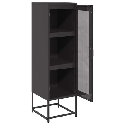 Highboard Schwarz 36x39x123 cm Kaltgewalzter Stahl