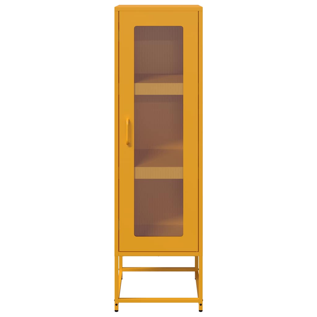 Highboard Senfgelb 36x39x123 cm Kaltgewalzter Stahl