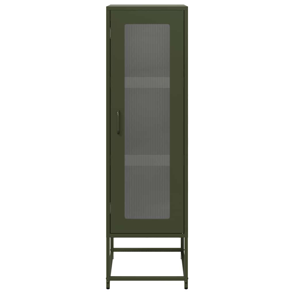 Highboard Olivgrün 36x39x123 cm Kaltgewalzter Stahls