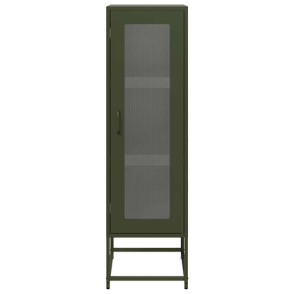 Highboard Olivgrün 36x39x123 cm Kaltgewalzter Stahls