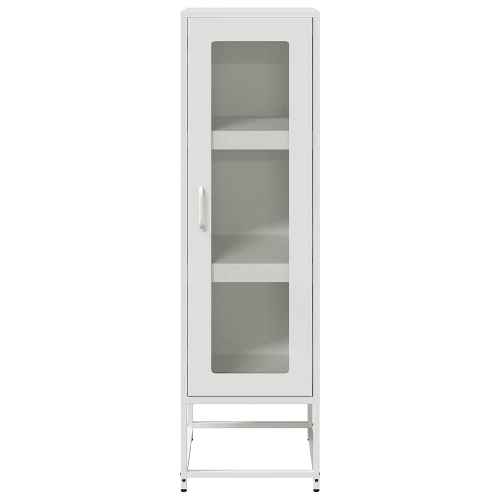 Highboard Weiß 36x39x123 cm Kaltgewalzter Stahl