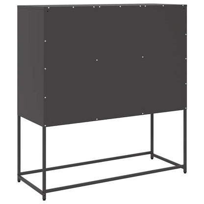 Sideboard Schwarz 100,5x39x107 cm Kaltgewalzter Stahl