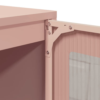 Sideboard Rosa 100,5x39x107 cm Kaltgewalzter Stahl