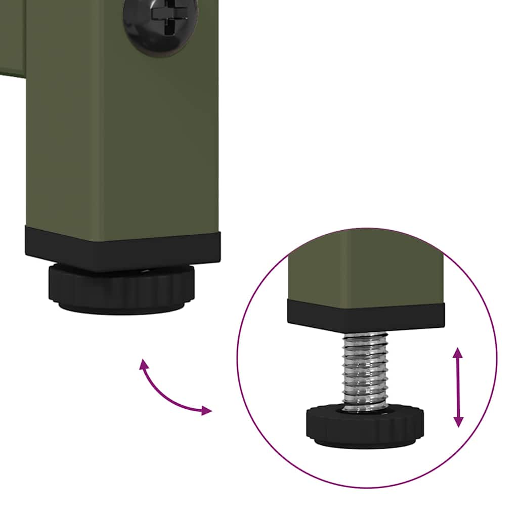 Sideboard Olivgrün 100,5x39x107 cm Kaltgewalzter Stahl