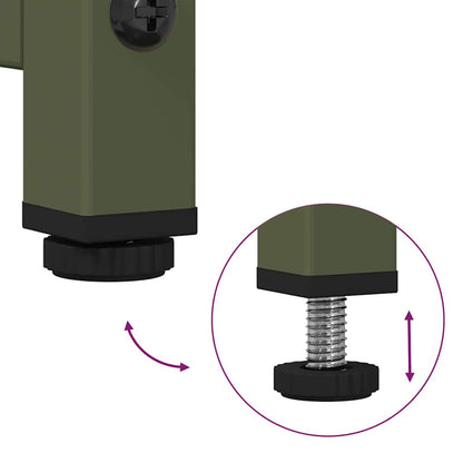 Sideboard Olivgrün 100,5x39x107 cm Kaltgewalzter Stahl