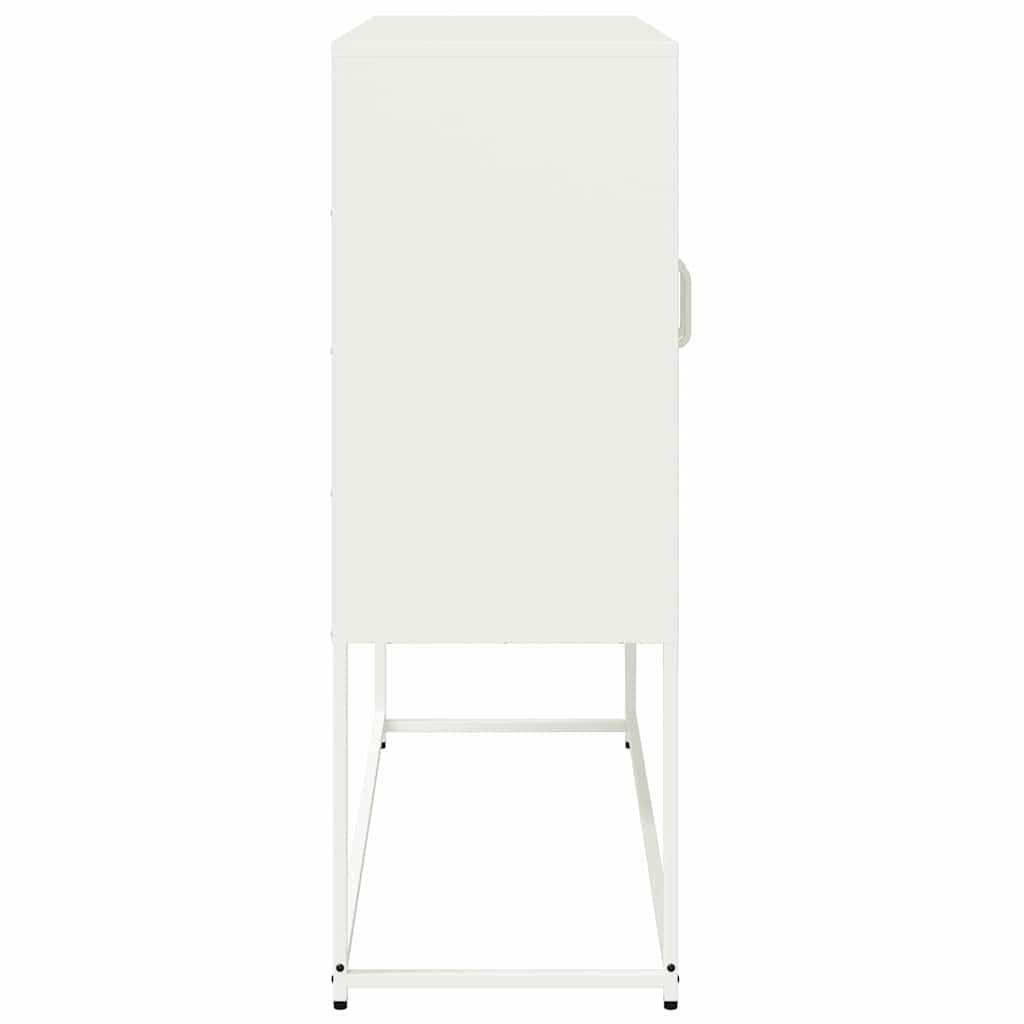 Sideboard Weiß 100,5x39x107 cm Kaltgewalzter Stahl