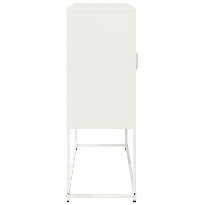 Sideboard Weiß 100,5x39x107 cm Kaltgewalzter Stahl