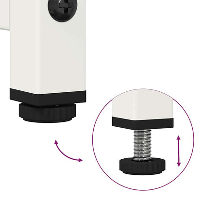 Sideboard Weiß 100,5x39x107 cm Kaltgewalzter Stahl