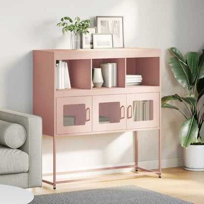 Sideboard Rosa 100,5x39x107 cm Kaltgewalzter Stahl