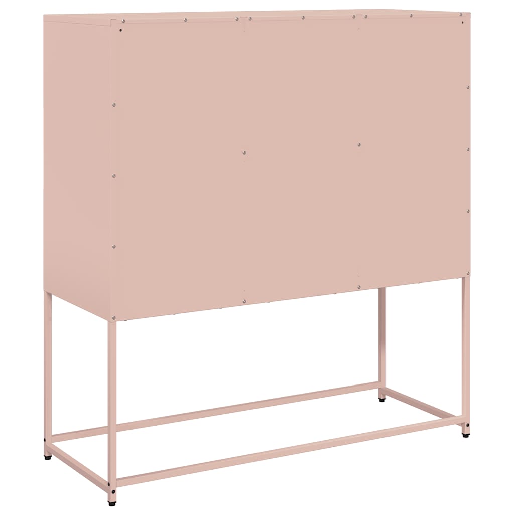 Sideboard Rosa 100,5x39x107 cm Kaltgewalzter Stahl