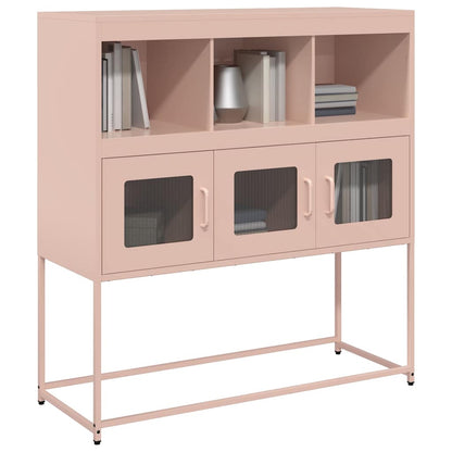 Sideboard Rosa 100,5x39x107 cm Kaltgewalzter Stahl