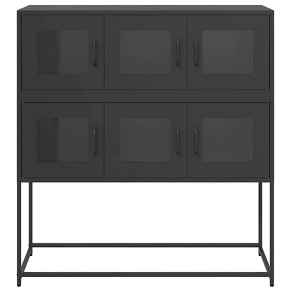 Sideboard Schwarz 100,5x39x107 cm Kaltgewalzter Stahl