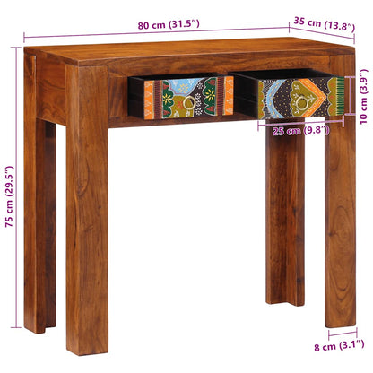 Konsolentisch 80x35x75 cm Massivholz Akazie