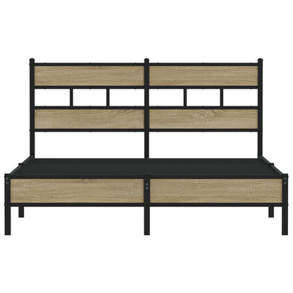 Bettgestell ohne Matratze Sonoma-Eiche 137x190 cm Holzwerkstoff