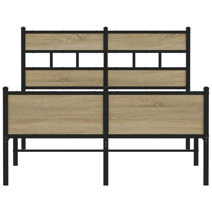 Bettgestell ohne Matratze Sonoma-Eiche 120x200 cm Holzwerkstoff