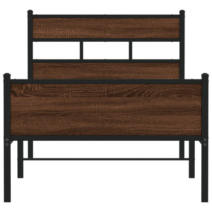 Bettgestell ohne Matratze Braun Eiche 80x200 cm Holzwerkstoff