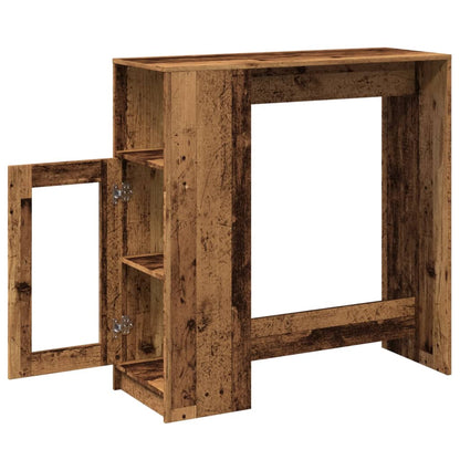 Bartisch mit Regal Altholz-Optik 101x40x103,5 cm Holzwerkstoff