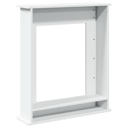 Kaminumrandung Weiß 75x20x87,5 cm Holzwerkstoff