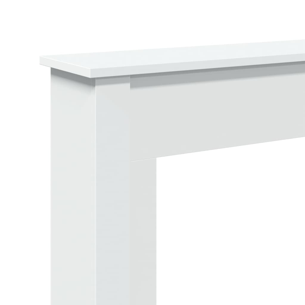 Kaminumrandung Weiß 75x20x87,5 cm Holzwerkstoff