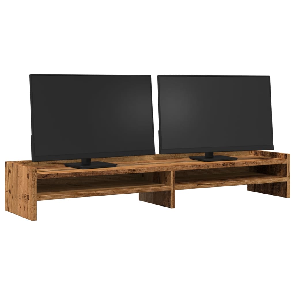 Monitorständer Altholz-Optik 100x24x16 cm Holzwerkstoff