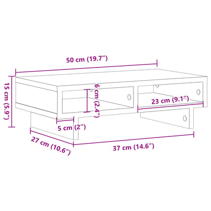 Monitorständer Altholz-Optik 50x27x15 cm Holzwerkstoff