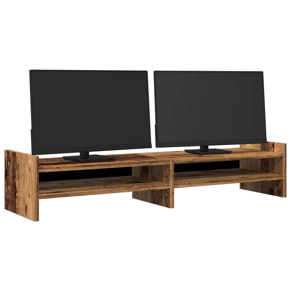 Monitorständer Altholz-Optik 100x27x20 cm Holzwerkstoff