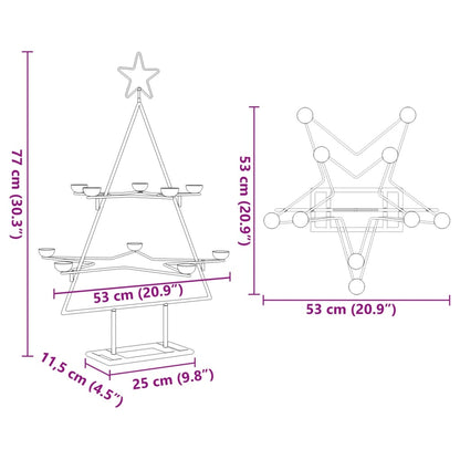 Metall-Weihnachtsbaum zum Dekorieren Schwarz 75 cm