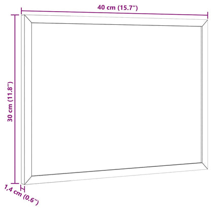 Kreidetafel mit massivem Kiefernholzrahmen Schwarz 40x30 cm