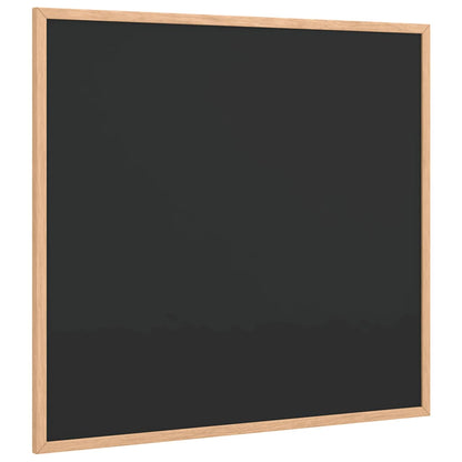 Kreidetafel mit massivem Kiefernholzrahmen Schwarz 60x55 cm