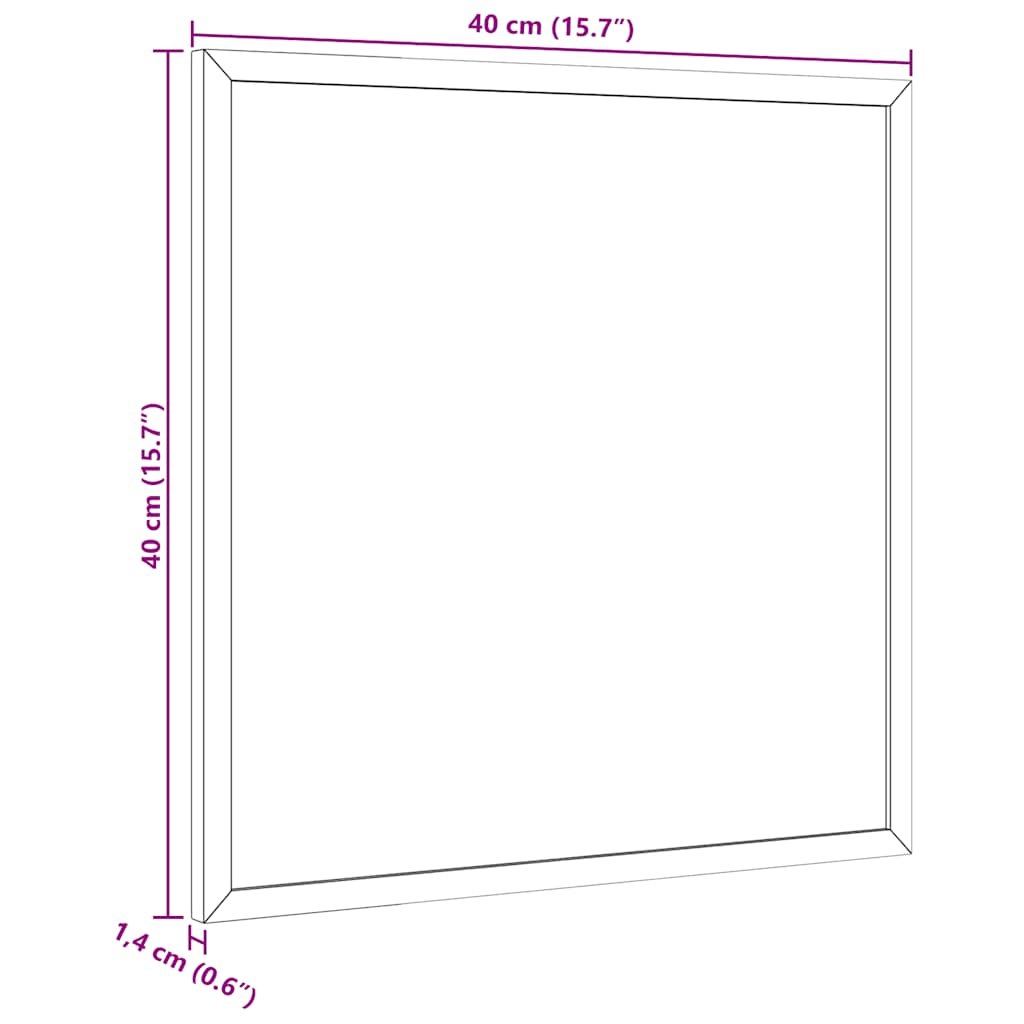 Korktafel mit massivem Kiefernholzrahmen 40x40 cm