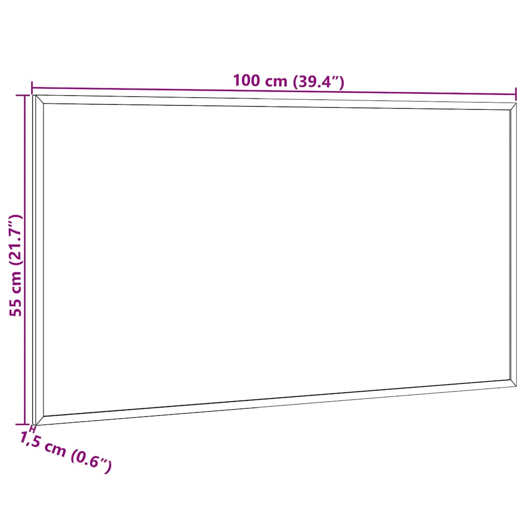 Korktafel mit massivem Kiefernholzrahmen 100x55 cm