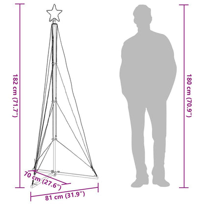 Weihnachtsbaum-Beleuchtung 363 LEDs Kaltweiß 182 cm