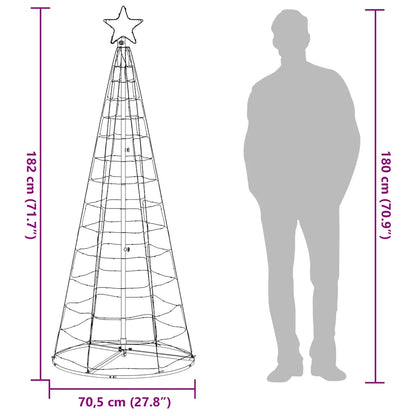 Weihnachtsbaum Kegelform 200 LEDs Warmweiß 182 cm