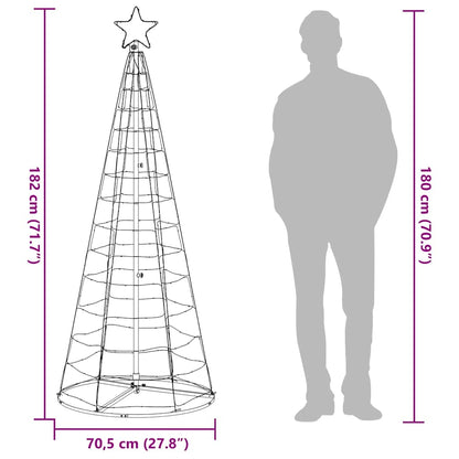 Weihnachtsbaum Kegelform 200 LEDs Blau 182 cm