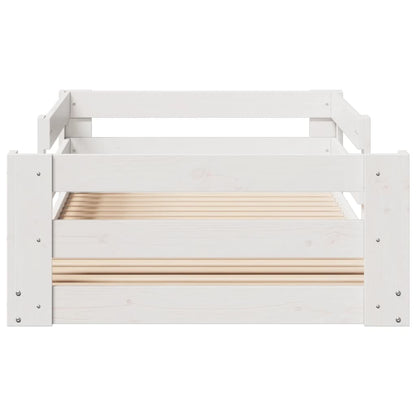Bettgestell ohne matratze Weiß 80x160 cm massivholz kiefer