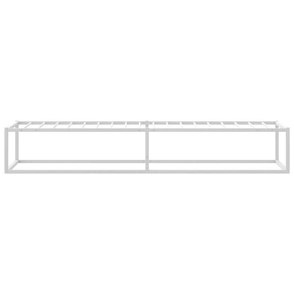 Bettgestell ohne Matratze Weiß 90x200 cm Metall