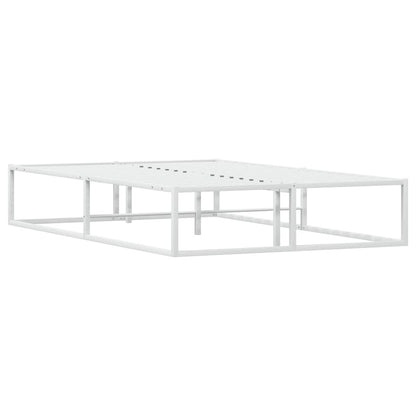 Bettgestell ohne Matratze Weiß 120x200 cm Metall