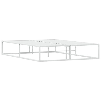 Bettgestell ohne Matratze Weiß 140x200 cm Metall
