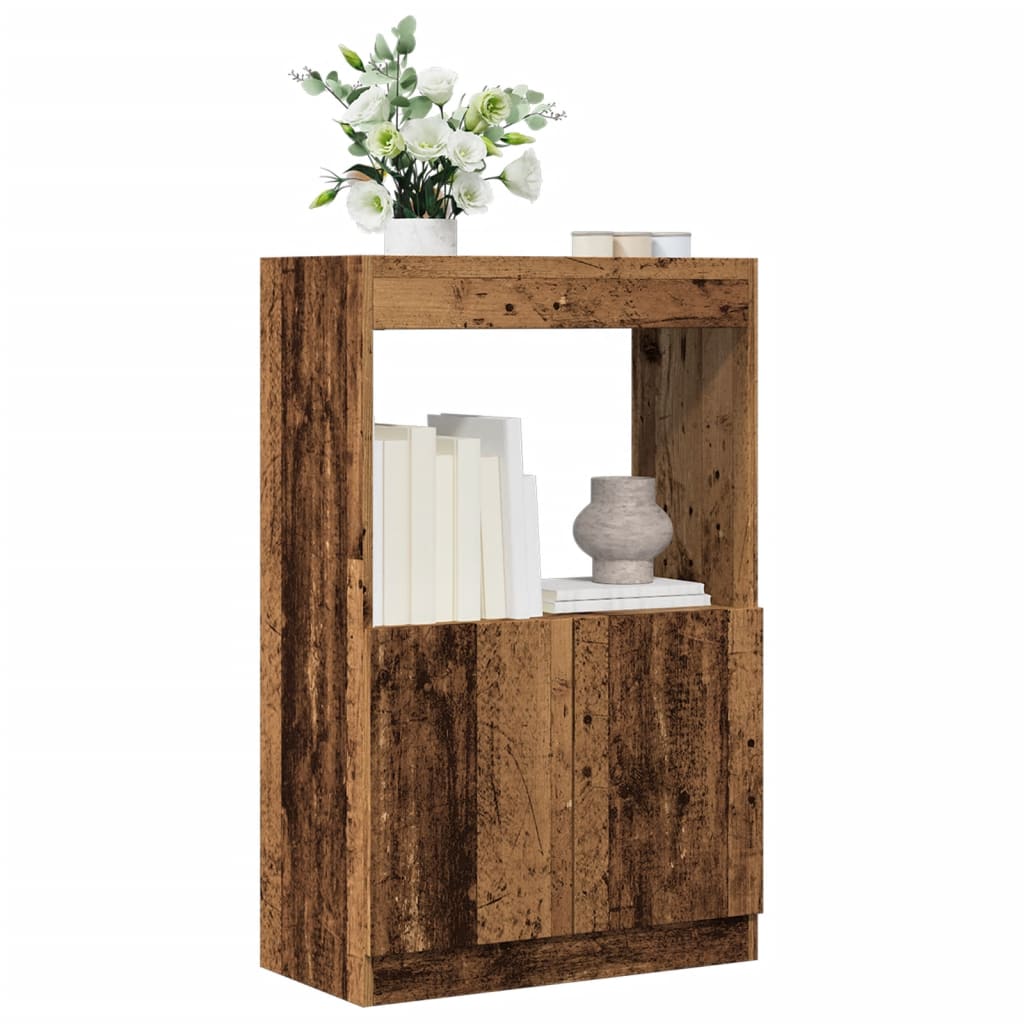 Highboard Altholz-Optik 63x33x100 cm Holzwerkstoff