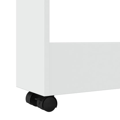 Schmaler Aufbewahrungswagen 3 Etagen Weiß Holzwerkstoff