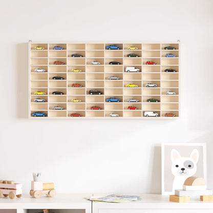 Sammlervitrine aus Holz mit 80 Fächern 80x4,5x40,5cm