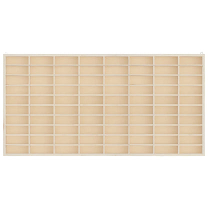 Sammlervitrine aus Holz mit 80 Fächern 80x4,5x40,5cm