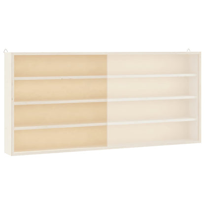 Sammlervitrine aus Holz mit Türen 80 x 8,5 x 37 cm