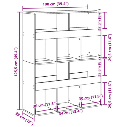 Bücherregal Altholz-Optik 100x33x125,5 cm Holzwerkstoff