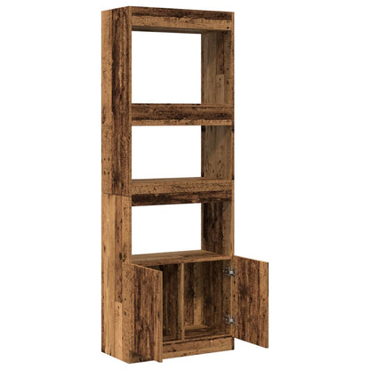 Highboard Altholz-Optik 63x33x180 cm Holzwerkstoff