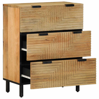 Sideboards 2 Stk. Braun 60x33x75 cm Massivholz Mango